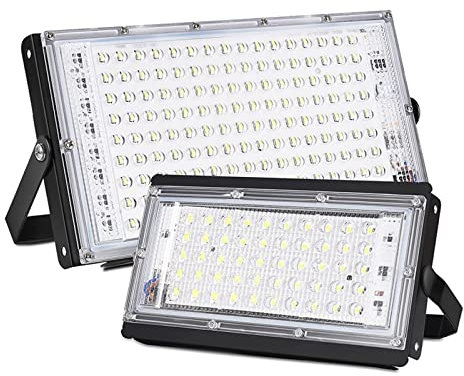 Faretto a LED, 150 W Luce d'alluvione PORTATO Spotlights Focus di illuminazione all'aperto PORTATO Proiettore esterno proiettore di proiettili da strada da strada giardino(2 pieces Cold White,150W)