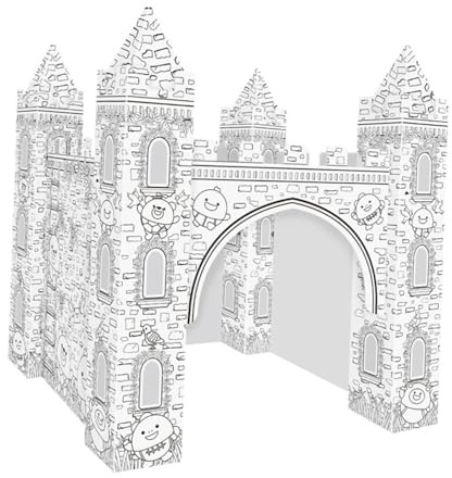 SUPVOX Modèle de en Papier Blanc Lignes de Séparation Instructives à Colorier Puzzle 3D Jeu Éducatif Créatif DIY pour Garçon et Filles et Anniversaires