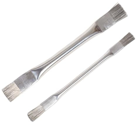 2Pieces Professional Steel Wire Brushes Dense Steel Bristles Gaps Cleaners For Concrete Residues Tile Joint Cleaning Encrypted Bristles Gaps Maintenance Tool