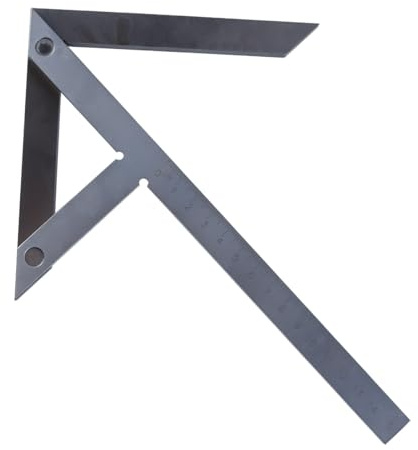 Orivin Regla De Medición De Ángulos De Centrado, Diseño Engrosado, Acero Inoxidable, Diseño Resistente, Para Marcar Ángulos De 45° a 90° Y Centros De Círculos.