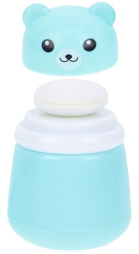 FUNNETOYU Babypuderdose Große Kapazität mit Bärenmotiv aus Schwamm und Pp Minimiert Pulververlust Praktisch für Babypuder zu Hause