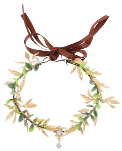 BCOATH Barockstil Barock Blomsterkrans Huvudbonad med Konstgjorda Blad Rustikt Bröllopsvinrankshårband för Brudar Cosplay och Festlig Håraccessoar med Sagolik Fe-känsla