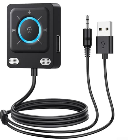 Ricevitore 6.0 compatibile con Bluetooth, adattatore wireless per chiamate in vivavoce, microfono integrato, riproduzione USB per autoradio