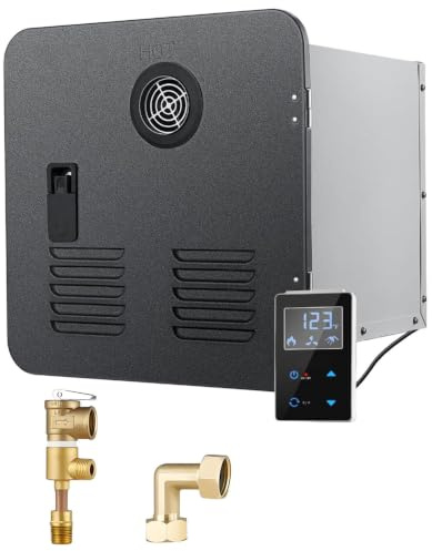 ByBoDi RV Tankless Water Heater,65,000 BTU RV Instant Hot Propane Gas Water Heater,DC 12V,MAX 3.9GPM,W/ 15 x 15 inches Door & Remote Controller Black