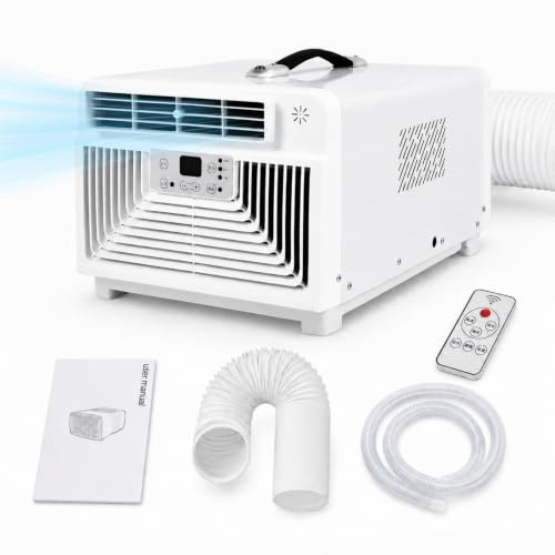 HCAUYNN Aire Acondicionado Portátil Habitación, Mini Aire Acondicionado con Deshumidificador, Ventilador, Mando, 16–32°C, para Dormitorio Oficina 110V