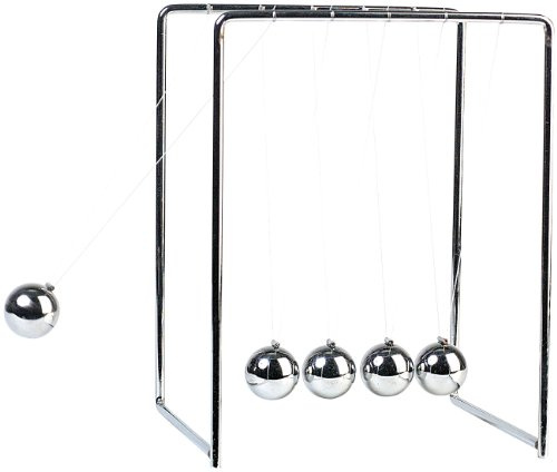 infactory Kugelspiel: Newton's Cradle, Kugelstoßpendel (Newton Pendel, Kugelpendel, Büro)