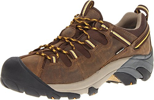 KEEN Men's Targhee 2 Low Height Waterproof Hiking Shoes,Cascade Brown/Golden Yellow,13