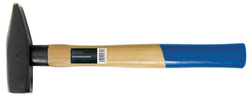 SW-Stahl 50920L Schlosserhammer 2000g - DIN 1041 - Hickory-Stiel | Hochwertiger Werkzeughammer mit Metall-Stielschutzhülse, Sicherheitsstift und Keil für maximale Schlagfestigkeit