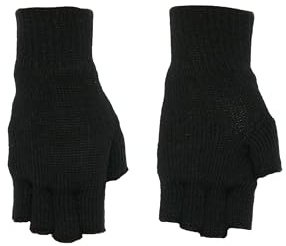 Brandit Unisex Fingerstall handskar, svart, M