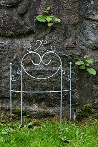 KUHEIGA Beetzaun 78x 51cm Beetbegrenzer Rankgitter halbrund Verzinkt Metall Volleisen