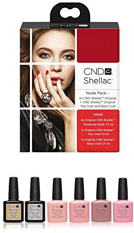 CND Shellac UV/LED Power Polish Intimates Collection/Top/Base 7.3 ml - Pack of 6