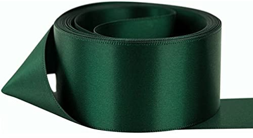 Satin Ribbon. 38mm Wide 5 Meters (Dark Green) Gift Wrap Ribbon, Ribbons for Gift Wrapping, Christmas Ribbon, Gift Wrapping Ribbon for Crafting, Wedding Party Decor
