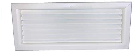 Rejilla de salida de aluminio, aire caliente frío, difusor 600 x 200 mm, color blanco
