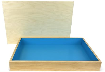 PlayTherapySupply Basic Bac à Sable en Bois avec Couvercle