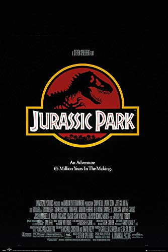 Close Up Jurassic Park Poster Key Art (61cm x 91,5cm) + 2 St. Schwarze Posterleisten mit Aufhängung