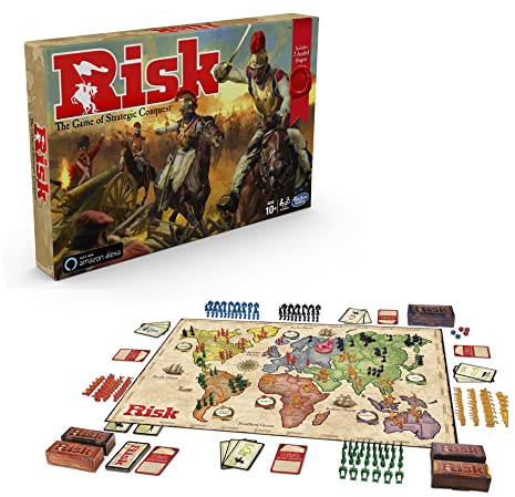 Risikospiel mit Drachen; zur Verwendung mit Amazon Alexa; Strategie-Brettspiel ab 10 Jahren; mit speziellem Drachenspiel