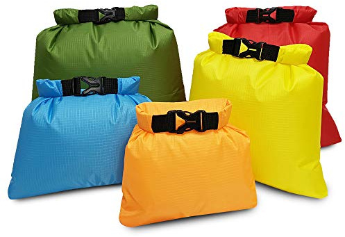 Lixa-da 5 Stück wasserdichte Tasche (1,5L + 2,5L + 3,5L + 4,5L + 6L), Ripstop Polyestergewebe Aufbewahrungstaschen für Smartphone Kamera beim Camping Boot Wassersport