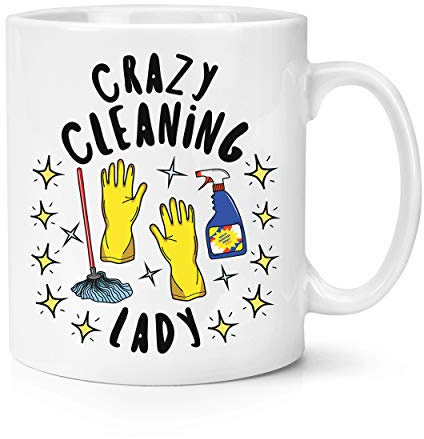 Crazy Cleaning Lady Stars 10oz Mug Cup