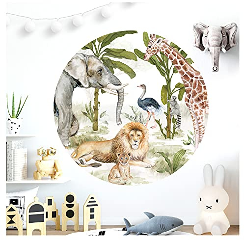 Little Deco Wandtattoo Löwe Giraffe DL619 XL - 120 cm
