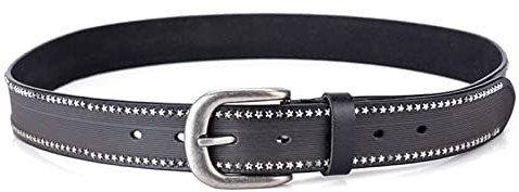 Ktrshan Lederbänder Retro -Stil Lederbund, Schwarz, 110cm