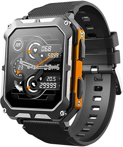 Military Smart Watch For Men 1.83 HD (Answer/Make Call) - The Indestructible Rugged Outdoor Fitness Tracker with 100+ Sports Modes & Activity, Call Function - Heart Rate, Blood Pressure,Sleep Monitor