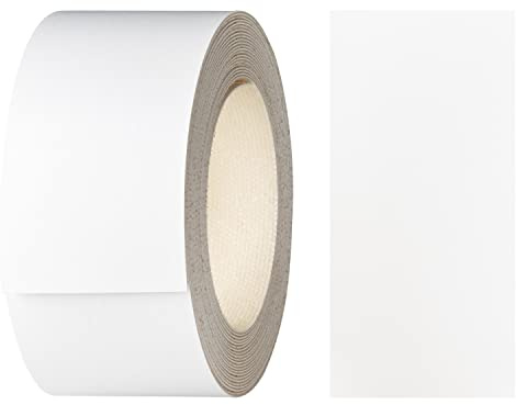 haggiy Kantenumleimer Melamin - 40mm x 5m, Dekor: Arctic Weiß | Kantenband mit Schmelzkleber, Umleimer zum Aufbügeln, für Regalbretter & Platten