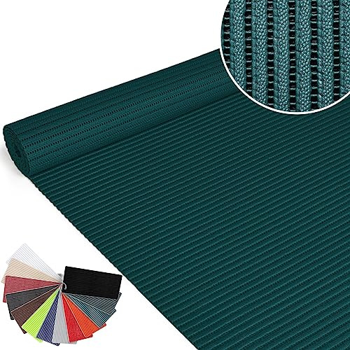 ANRO Badematte Weichschaummatte Bad- und Duschvorleger Antirutsch Badläufer Uni Dunkelgrün 100x65cm