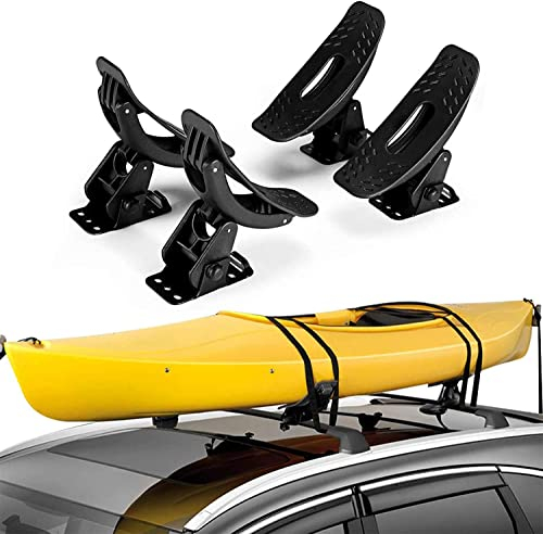 Porte-Bagages de Toit, Selle, Kayak, canoë, Support de Montage, Berceau, Porte-Bateau, Selle Universelle pour Kayak, canoë, Voiture, pour la Plupart des Barres transversales d