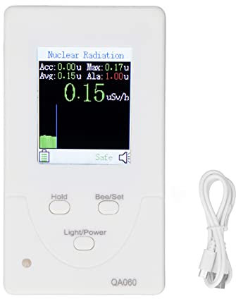 Tyenaza Contatore Geiger, Rilevatore di Radiazioni Nucleari Portatile, Dosimetro, Ricarica USB, Contatore di Dosi di Radiazioni Portatile con Batteria