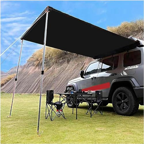 Vehicle Awning Roof Rack Awning Camping Car Tail Tent Pull-Out Vehicle Shades,Waterproof,UV50+,Car Overlanding Awning with Shade Awning,Portable Car Side Tents Height Adjustable,for Truck,Van,Campers