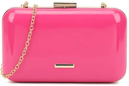LeahWard Women's Hard Case Patent Clutch Bag Wedding Cross Body Bag