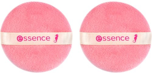 essence live LIFE in CORAL powder puff duo, Make-up Schwämmchen, Nr. 01, Nanopartikel frei, 4er Pack (4x2pcs)