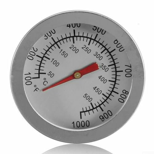 Thermomètre en acier inoxydable pour barbecue et four - Lecture précise de 50 à 500 degrés Celsius
