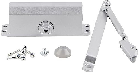 Adjustable Overhead Door Closer, Door Closer Suitable for Door Weight 35 to 60kg, Hydraulic Buffer Home Positioning Spring Closer with 600 to 1200mm
