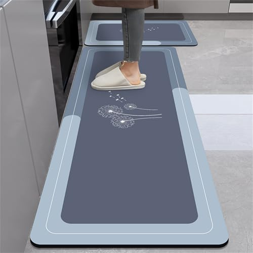 Highdi Tappeto Cucina Antiscivolo Lavabile Moderno Squisito Tappeto Passatoia Cucina Tappeto da Cucina Lungo Tappeti Runner Tappeto Corridoio per Ingresso Soggiorno Bagno (40x180cm,Tarassaco 1)