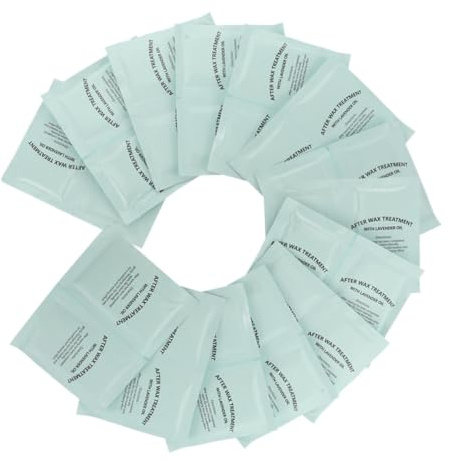 CTIRCHIU 30 Lingettes Huile Après Épilation Cire Nettoyage Rapide Des Résidus De Cire Douces Pour La Peau Pour Maison Et Salon