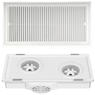 GBEVAUEIO Ventilación Extractor de aire ultrafino de 30 x 60 cm, con motor dual de 9 cm, integrado en el techo, for cocina y baño, potente y silencioso. para áticos