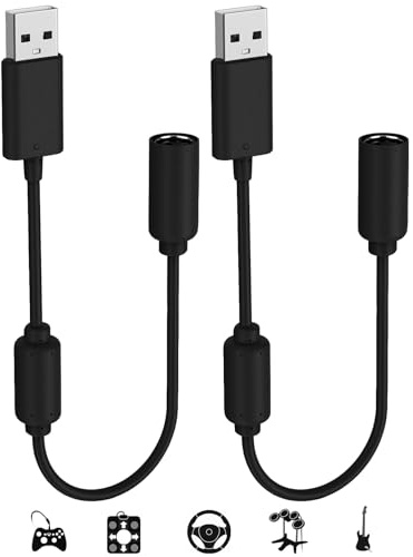 Efanr 2 Pack USB Breakaway Cable, Replacement Cord for Logitech G920 G923 G27 G29 Driving Force, Thrustmaster Ferrari 458 Spider Racing Wheel Cord, Guitar Hero, Xbox USB Plug