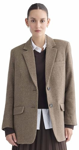 Everlane - The Oversized Blazer in Wool - Brown Houndstooth 12