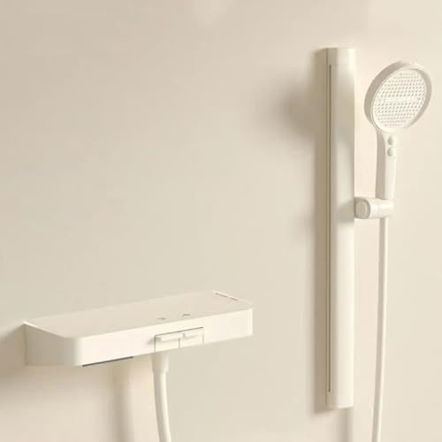 XJTNLB Grifo Bañera Cascada Leche Blanca con Barra Ducha Pared Grifo Mezclador de Pared para Ducha