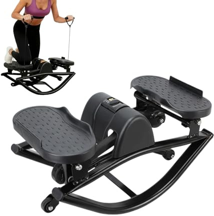 Rock Stepper, Accesorios de Gimnasio para Fitness, Máquina de Entrenamiento Rock Stepper, para Hombres Mujeres Fitness Gimnasio Oficina Rodillas Piernas Glúteos Abdominales