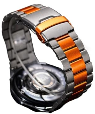 Titanarmband 22mm for Huawei GT6 GT5 pro 46mm Klockarmband Länkarmband for Huawei Watch 5 4 3 2 Ultimate Band(Titanium Orange,For GT4 GT3 46mm)