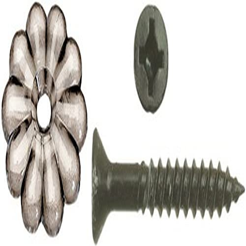AP Products 012-RTWR100 White Rosettes with Screw, #6, White, Pack of 100
