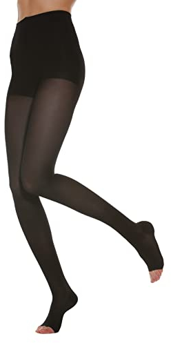 Relaxsan Basic 980A (Nero, tg.3) collant compressivi contenitivi 280 Den punta aperta