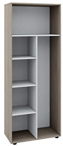 VCM Holz-Besenregal | 6 Fächer | Maße: 70 x H. 178 x T. 40 cm | Putzschregal | ohne Türen - Vandol Sonoma-Eiche