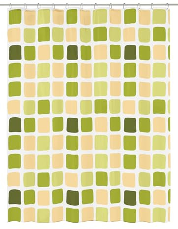Kleine Wolke Duschvorhang PEVA Sonny Alge 180 x 200 cm | OEKO-TEX zertifiziert, PVC-frei, absolut wasserdicht, verstärkte Lochleiste, aus PEVA