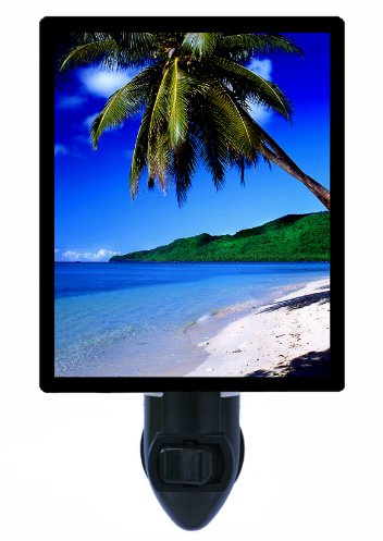 Beach Night Light, Beach, Tropical, Palm Tree