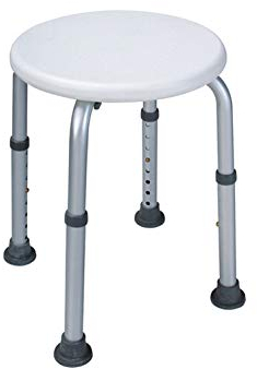 AUTONOMIE ET BIEN ETRE Tabouret de Douche antidérapant réglable en Hauteur Aluminium | pour Douche Bain Toilette | Garantie 5 Ans, Blanc