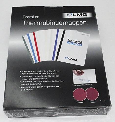 LMG Thermomappen rot 3mm 50 Stück Lederstruktur