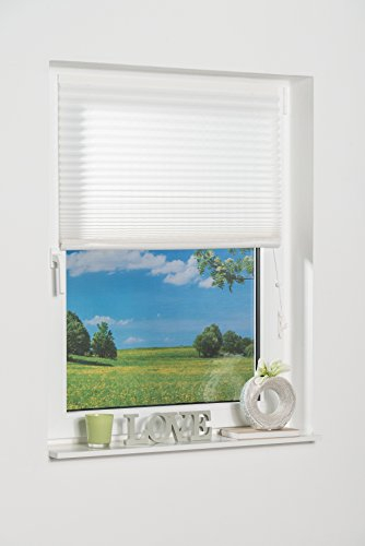 K-home Klebe-Plissee Weiß Lichschutz 100 x 130 (B x L)